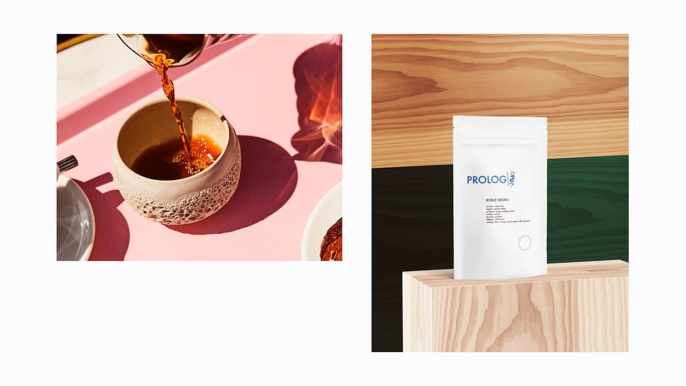 Prolog — pour and coffee bag product photography